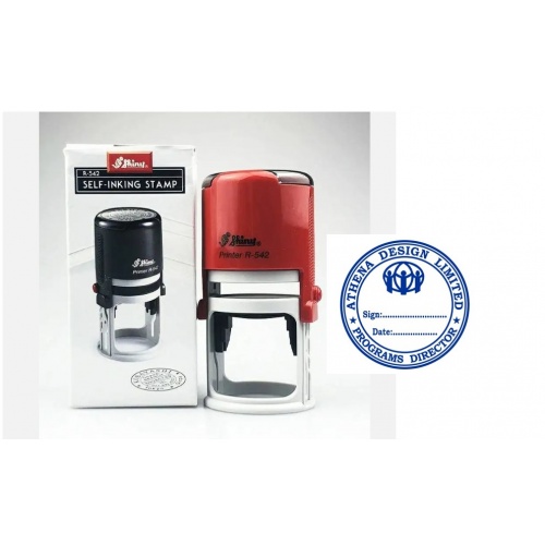 Round Rubber Stamp for Circular Document Marking