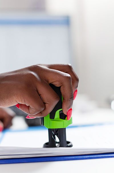 Personalized custom rubber stamps for businesses in Kenya